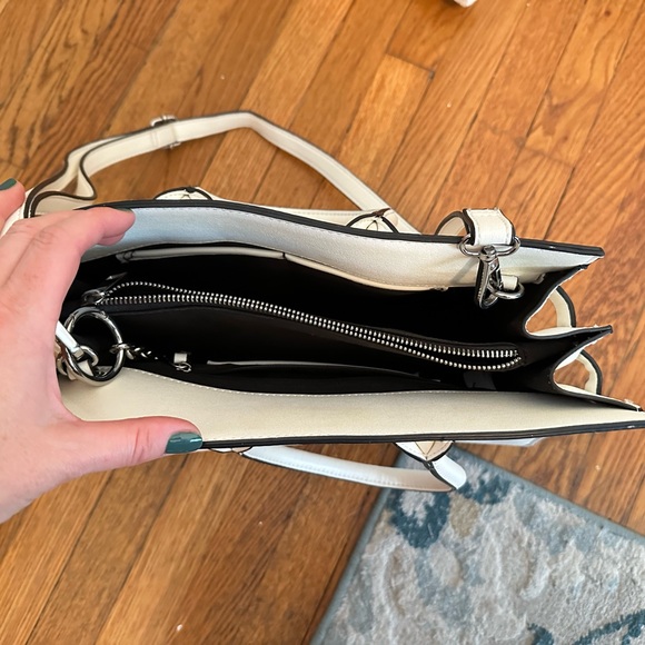 Cream Aldo Purse with black piping. Great used condition - work bag - Picture 6 of 9